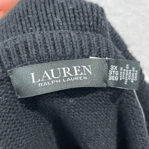 NEW Lauren Ralph Lauren Women's 3X Plus Off-The-Shoulder Fair Isle Sweater Dress - Picture 5 of 10